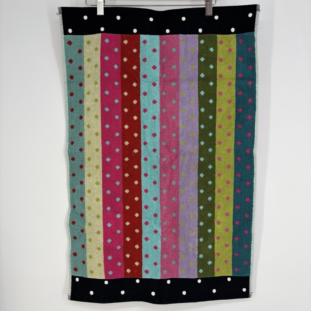 Mackenzie-Childs Stripe & Dot Confetti Hand Towel 20 x 30 Polka Colorful New
